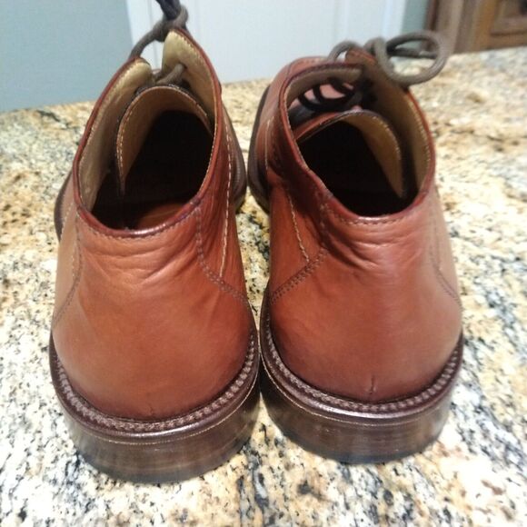 Nardi Brown Leather Derby Dress Shoes Lace Up Square Toe Made Italy Men 44 US 11 - Picture 10 of 13